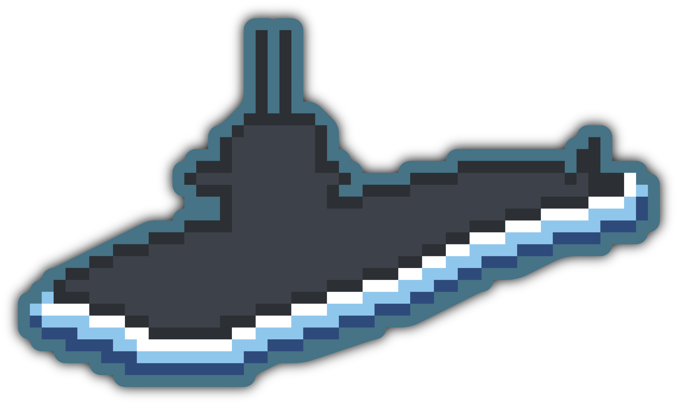 8-Bit Submarine – Shipmate Stickers LLC